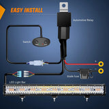 Nilight 26 Inch 540W Triple Row Amber White Spot Flood LED Light Bar | 16AWG DT Wire, view 6