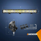 Nilight 26 Inch 540W Triple Row Spot Flood LED Light Bar, view 2
