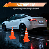 Nilight 28 Inch Collapsible Traffic Safety Cones 4 Pack - Bright Orange Parking Cones with Reflective Collars for Roadside Emergency, Parking, Driving Practice, view 5