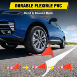 Nilight 28 inch Traffic Safety Cones, 4 Pack Durable PVC Orange Cones with Reflective Collars for Road Safety, Parking, Construction Work, Sports Training, view 5