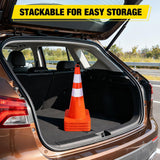 Nilight 28 inch Traffic Safety Cones, 4 Pack Durable PVC Orange Cones with Reflective Collars for Road Safety, Parking, Construction Work, Sports Training, view 6