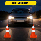 Nilight 28 inch Traffic Safety Cones, 8  Pack Durable PVC Orange Cones with Reflective Collars for Road Safety, Parking, Construction Work, Sports Training, view 4
