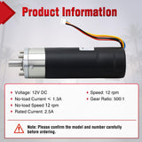 Nilight 287298 RV in-Wall Slide-Out Motor for Lippert Schwintek 500:1 | Compatible with Lippert LCI Schwintek in Wall Slide System 500:1 High Torque Gear Ratio Motorhome for Travel Trailer Camper, view 2