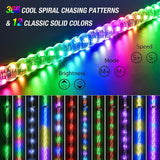 Nilight 2FT Spiral Antenna Led Whip Light RF Remote Control | 8.6FT Wire 5Pin Switch, view 2