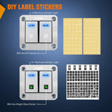 Nilight 2Gang Aluminum 3Pin ON/Off Blue Led Rocker Switch Panel, view 4