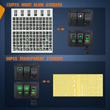 Nilight 2Gang Aluminum ON/Off Rocker Switch Box w/ QC 3.0 Dual USB Charger Voltmeter with Green Backlit, view 3