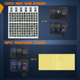 Nilight 2Gang Blue Rocker Switch Box w/ PD Type C | QC 3.0 USB Charger Voltmeter, view 3