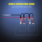 Nilight 2Gang Led Light Bar and Rear Lights 5Pin ON/Off Rocker Switch Panel Blue, view 3