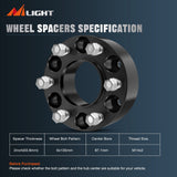 Nilight 2inch (50mm) Wheel Spacers 4Pcs For 2004-2014 Ford F150 2003-2014 Expedition 2005-2014 Lincoln Mark LT 2003 2004 2005 2006 2007 2008 2009 2010 2011 2012 2013 2014 Lincoln Navigator | 6x135.2 | 87.1 Hub Bore | 14x2 Studs, view 2