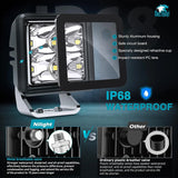 Nilight 2 Inch 4LED 20W Square Spot Built-in EMC LED Pod Lights (Pair), view 6
