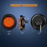 Nilight 2 Inch Amber 9 Leds Round Marker Clearance Light (Pair), view 2
