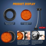 Nilight 2 Inch Amber 9 Leds Round Marker Clearance Light (Pair), view 3