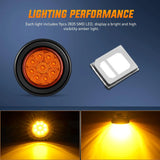 Nilight 2 Inch Amber 9 Leds Round Marker Clearance Light (Pair), view 4