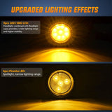 Nilight 2 Inch Amber 9 Leds Round Marker Clearance Light (Pair), view 5