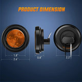 Nilight 2 Inch Amber Round Side Marker Light (5 Pcs), view 2