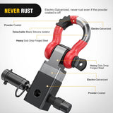 Nilight 2 Inch Anti-Theft Shackle Hitch Receiver Set Red Black, view 3