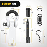 Nilight 2 Inch Anti-Theft Shackle Hitch Receiver Set White, view 2