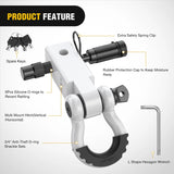 Nilight 2 Inch Anti-Theft Shackle Hitch Receiver Set White, view 4
