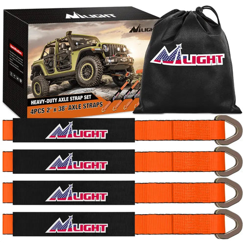 Nilight 2in x 38in Axle Tie Down Straps 4PCS