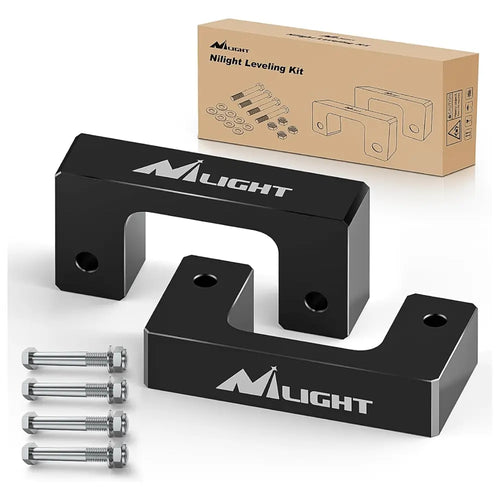 Nilight 2 Inch Front Leveling Lift Kit for 2007 2008 2009 2010 2011 2012 2013 2014 2015 2016 2017 2018 2019 2020 2021 2022 2023 Chevy Avalanche Silverado Suburban 1500 Tahoe Sierra Yukon XL1500