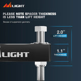 Nilight 2 Inch Front Leveling Lift Kit for 2007 2008 2009 2010 2011 2012 2013 2014 2015 2016 2017 2018 2019 2020 2021 2022 2023 Chevy Avalanche Silverado Suburban 1500 Tahoe Sierra Yukon XL1500, view 4