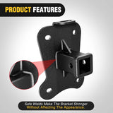 Nilight 2 Inch Rear Bumper Tow Trailer Hitch Receiver Kit For 2022-2024 Polaris RZR Pro R|2022-2024 Polaris RZR Pro R 4, view 5