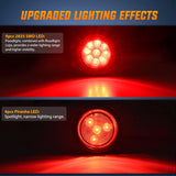 Nilight 2 Inch Red 9 Leds Round Side Marker Light (Pair), view 5