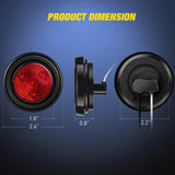 Nilight 2 Inch Red Amber Round Side Marker Light (10 Pcs), view 2