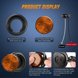 Nilight 2 Inch Red Amber Round Side Marker Light (10 Pcs), view 3