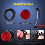 Nilight 2 Inch Red Round Side Marker Light (5 Pcs), view 3
