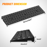 Nilight 2Inch Rise Curb Ramps, Heavy Duty Rubber Driveway Threshold Shed Ramp for Sidewalk Cars Lawn Mower Wheelchairs Motorcycles, 3300lbs Load Capacity (Pair), view 2