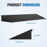 Nilight 2Inch Rise Threshold Ramp for Doorways, 19.7Inch Wide Low Profile Rubber Smooth Access Door Ramp for Doorway, Curb, Home Steps, Bathroom, view 2