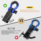 Nilight 2 Inch Shackle Hitch Receiver 3/4 Inch D Ring Kit Blue, view 5
