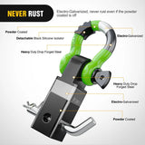 Nilight 2 Inch Shackle Hitch Receiver 3/4 Inch D Ring Kit Green, view 3
