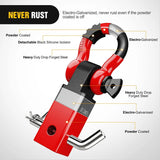 Nilight 2 Inch Shackle Hitch Receiver 3/4 Inch D Ring Kit Red, view 3
