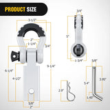 Nilight 2 Inch Shackle Hitch Receiver 3/4 Inch D Ring Kit White, view 2