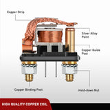 Nilight 2PC 120A Starter Relay 4 Pin Split Relays Switch 12V Continuous SPST High Current 4 Terminal Car Starter Control w/Copper Wire Lugs for Automotive Car Truck Camper, view 2