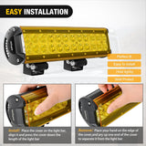 Nilight 2Pcs 12 inch Amber Light Bar Cover, view 2