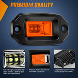 Nilight 4.5Inch 20W Flush Mount Amber Flood LED Work Light (Pair), view 3