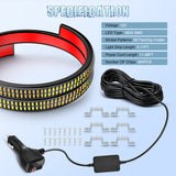 Nilight 2PCS 24 inch Truck Grill Strobe Lights Strip 384 LED Emergency Light Amber White Flexible Side Flashing Warning Caution Safety Waterproof Lighting Kit for Trucks Tow Plow Construction Vehicles, view 3