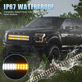 Nilight 2PCS 24 inch Truck Grill Strobe Lights Strip 384 LED Emergency Light Amber White Flexible Side Flashing Warning Caution Safety Waterproof Lighting Kit for Trucks Tow Plow Construction Vehicles, view 6