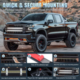 Nilight 2PCS 24 inch Truck Grill Strobe Lights Strip 384 LED Emergency Light White Flexible Side Flashing Warning Caution Safety Waterproof Lighting Kit for Trucks Tow Plow Construction Vehicles, view 4
