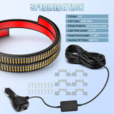 Nilight 2PCS 24 inch Truck Grille Strobe Lights Strip 384 LED Emergency Light Amber Flexible Side Flashing Warning Caution Safety Waterproof Lighting Kit for Trucks Tow Plow Construction Vehicles, view 3