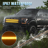 Nilight 2PCS 24 inch Truck Grille Strobe Lights Strip 384 LED Emergency Light Amber Flexible Side Flashing Warning Caution Safety Waterproof Lighting Kit for Trucks Tow Plow Construction Vehicles, view 6