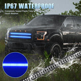 Nilight 2PCS 24 inch Truck Grille Strobe Lights Strip 384 LED Emergency Light Blue Flexible Side Flashing Warning Caution Safety Waterproof Lighting Kit for Trucks Tow Plow Construction Vehicles, view 6
