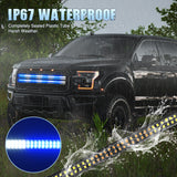 Nilight 2PCS 24 inch Truck Grille Strobe Lights Strip 384 LED Emergency Light Blue White Flexible Side Flashing Warning Caution Safety Waterproof Lighting Kit for Trucks Tow Plow Construction Vehicles, view 6
