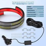 Nilight 2PCS 24 inch Truck Grille Strobe Lights Strip 384 LED Emergency Light Green White Flexible Side Flashing Warning Caution Safety Waterproof Lighting Kit for Trucks Tow Plow Construction Vehicle, view 3