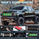 Nilight 2PCS 24 inch Truck Grille Strobe Lights Strip 384 LED Emergency Light Green White Flexible Side Flashing Warning Caution Safety Waterproof Lighting Kit for Trucks Tow Plow Construction Vehicle, view 4
