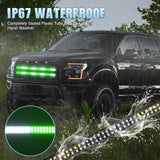 Nilight 2PCS 24 inch Truck Grille Strobe Lights Strip 384 LED Emergency Light Green White Flexible Side Flashing Warning Caution Safety Waterproof Lighting Kit for Trucks Tow Plow Construction Vehicle, view 6