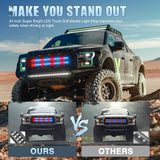 Nilight 2PCS 24 inch Truck Grille Strobe Lights Strip 384 LED Emergency Light Red Blue Flexible Side Flashing Warning Caution Safety Waterproof Lighting Kit for Trucks Tow Plow Construction Vehicles, view 5
